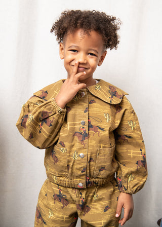 Cotton Canvas Cowboy Jacket Khaki