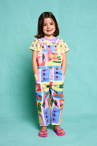 Kid in Favorite People overalls