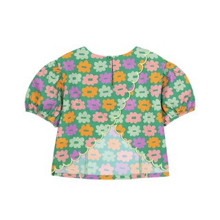 Flower Seersucker Blouse