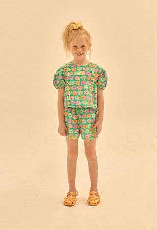 Flower Seersucker Blouse