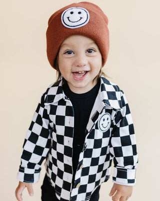 Smiley Checkered Shacket