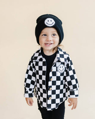 Smiley Checkered Shacket