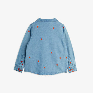 Mini hearts woven ls shirt