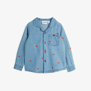 Mini hearts woven ls shirt
