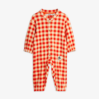 Gingham Fleece Overalls