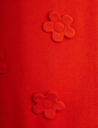 Knitted Flower Vest Dress