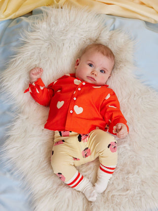 Hearts Woven Long Sleeve Shirt