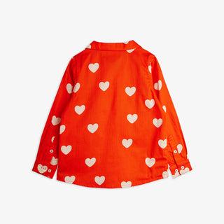 Hearts Woven Long Sleeve Shirt