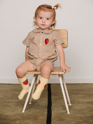 Strawberry Poplin Bodysuit