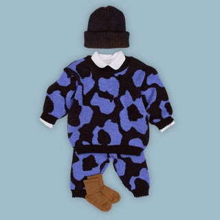 Quinn Wool Baby Trousers, Blue by Paade Mode