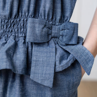 ARCHIVE — Organic Smocked Chambray Romper — 2T