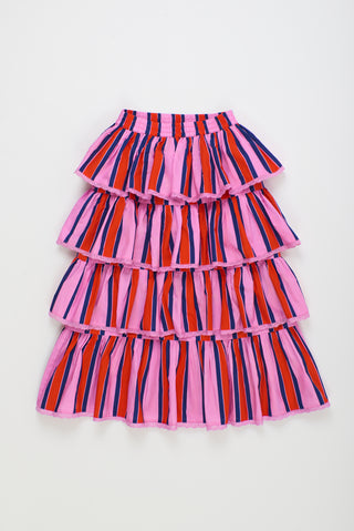 Ruffles Stripes Skirt