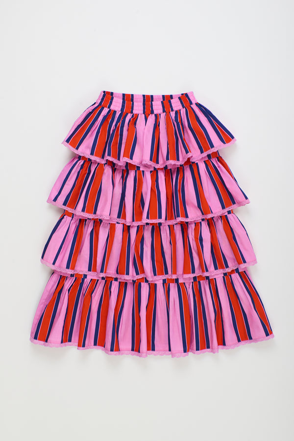 Ruffles Stripes Skirt