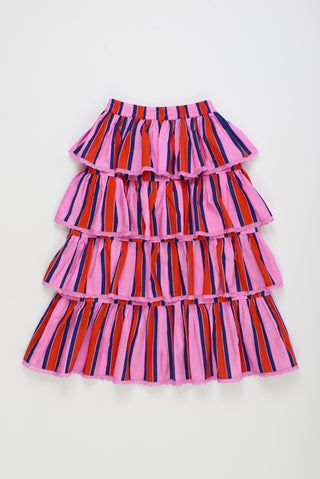 Ruffles Stripes Skirt