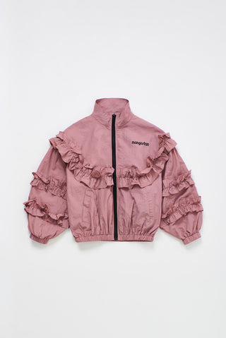 Ruffles Nylon Jacket Pink by Maison Mangostan