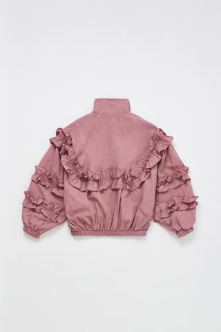 Ruffles Nylon Jacket Pink by Maison Mangostan