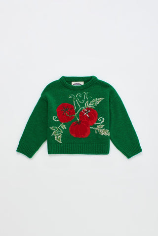 Tomate Knitted Sweater Green by Maison Mangostan