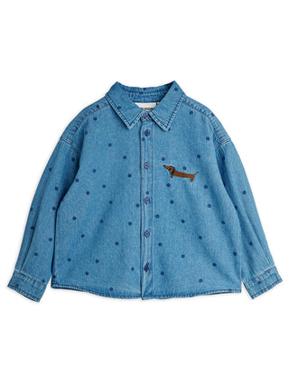 Mini Rodini's Dotted Denim Shirt rented from Bundle to Bundle
