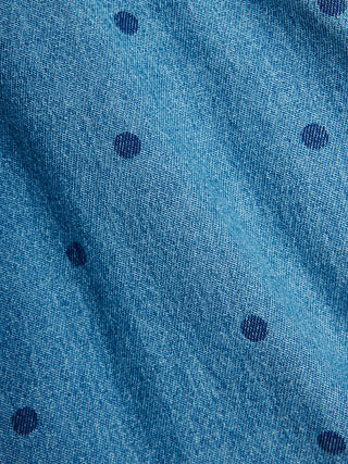 Details of Mini Rodini's Dotted Denim Shirt rented from Bundle to Bundle