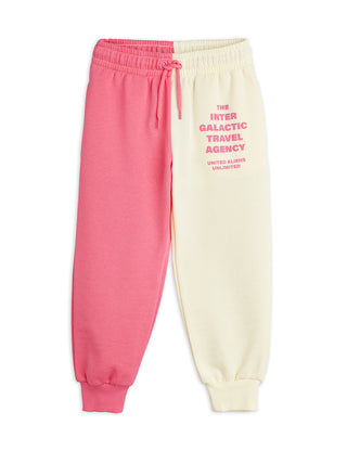 Travel agency split color sweatpants