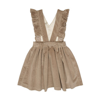 Otis Corduroy Pinafore Dress, Grey by Paade Mode
