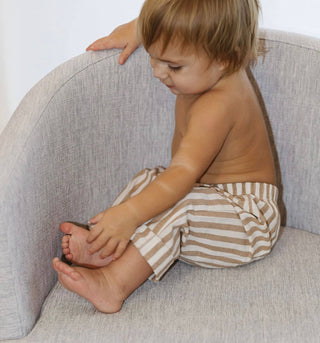 Mustard Stripe Drawstring Pants