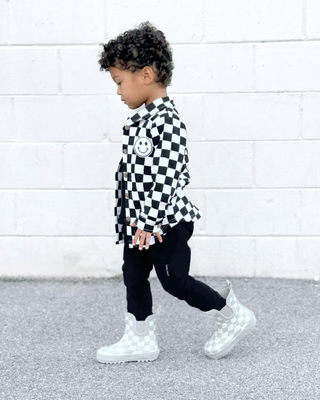Smiley Checkered Shacket