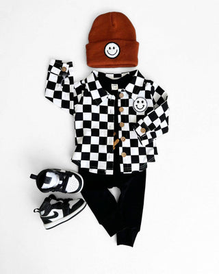 Smiley Checkered Shacket