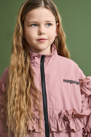 Ruffles Nylon Jacket Pink by Maison Mangostan