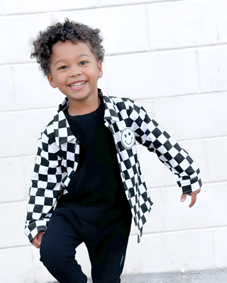 Smiley Checkered Shacket