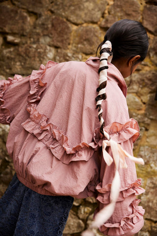 Ruffles Nylon Jacket Pink by Maison Mangostan