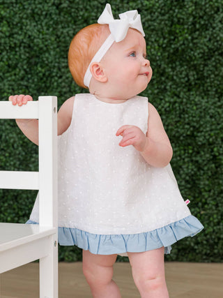 Swiss Dot Swing Top & Bloomer Set