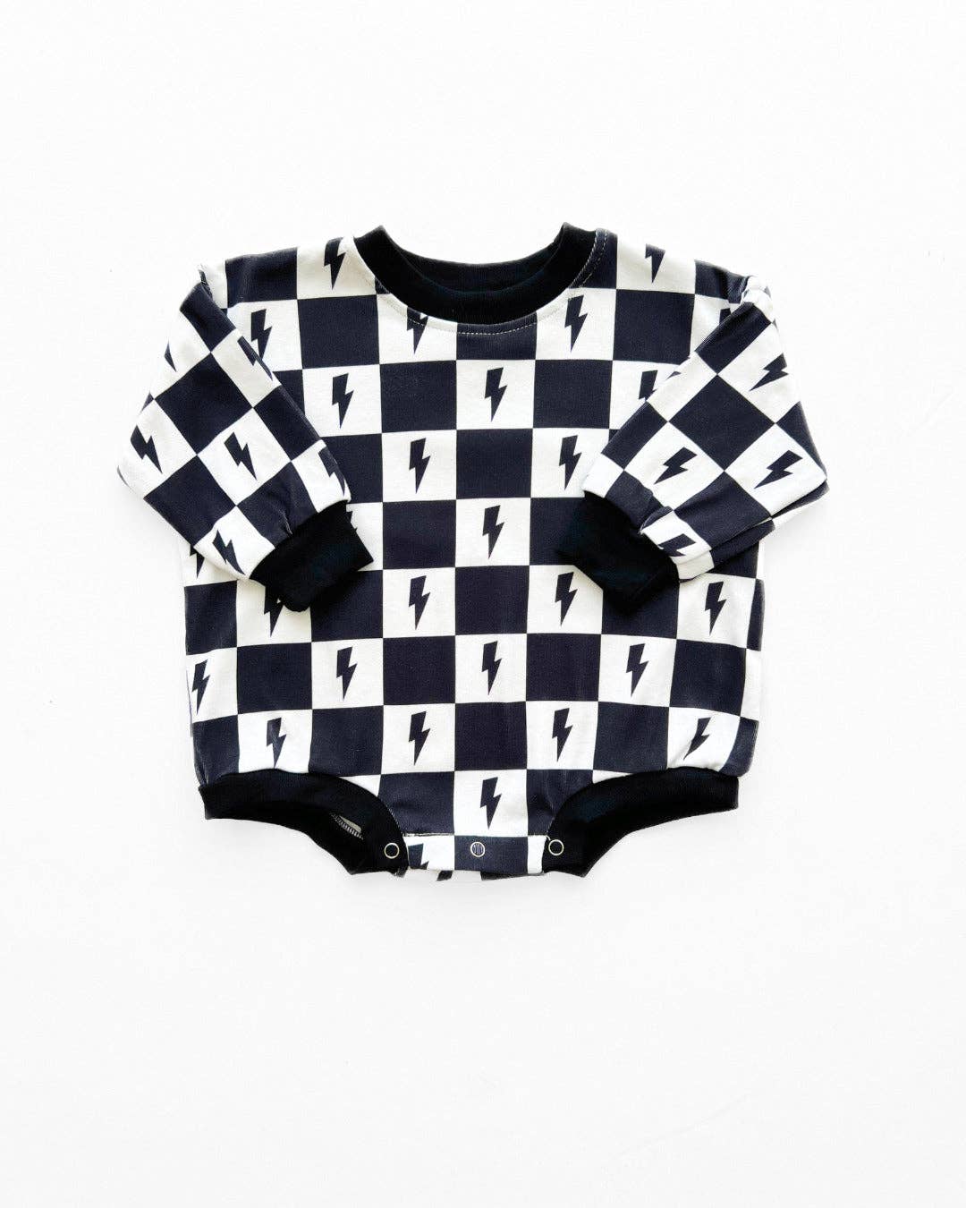 Lightning Bubble Romper by Lucky Panda Kids, view 4