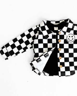 Smiley Checkered Shacket