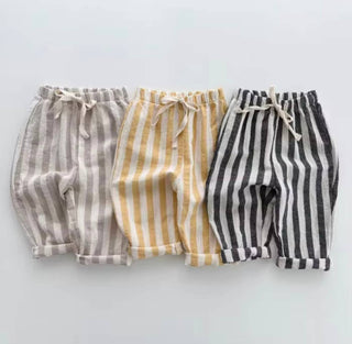 Mustard Stripe Drawstring Pants