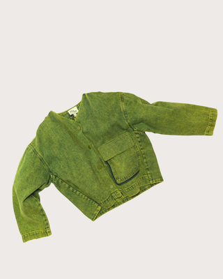Artemis Overdye Denim Jacket Acid Green