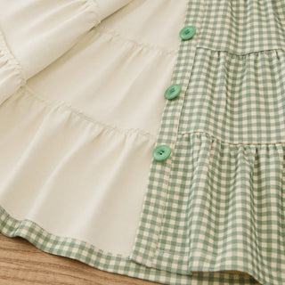 Long-sleeve Tiered Dress