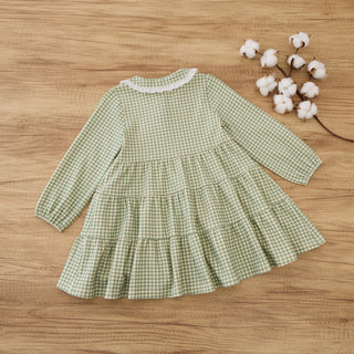 Long-sleeve Tiered Dress