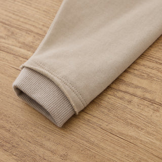 Bear Embroidered Raw Hem Sweatshirt