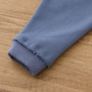 Bear Embroidered Raw Hem Sweatshirt