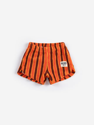 Striped Brick terry cloth shorts