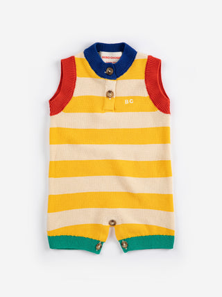 Striped Knitted Playsuit