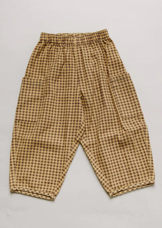 Emerson Ochre Gingham Trouser