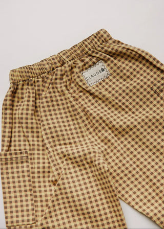Emerson Ochre Gingham Trouser