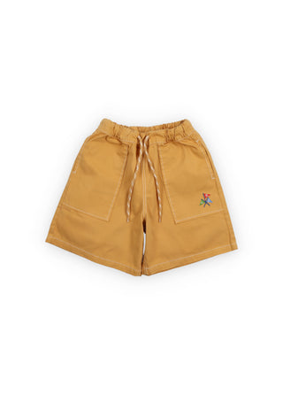 The New Society's Cosmos Bermuda Shorts Honey Gold rented from Bundle to Bundle 