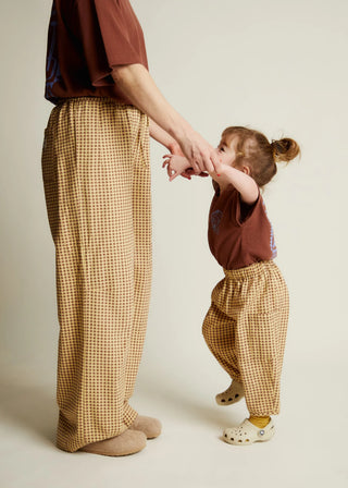 Emerson Ochre Gingham Trouser