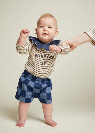 Frankie Checkerboard Denim Short