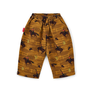 Cotton Canvas Cowboy Pants Khaki by Fille Garçon