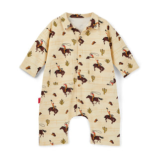 Cowboy Canvas Oversized Boilersuit Cream by Fille Garçon