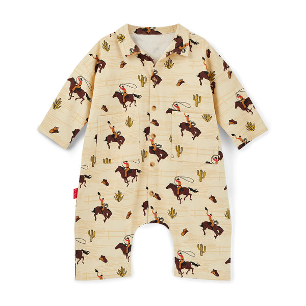 Cowboy Canvas Oversized Boilersuit Cream by Fille Garçon